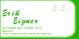 erik eigner business card